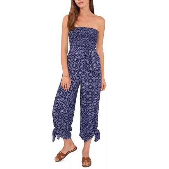 1.state Swim One-piece Strapless Pant Jumpsuit Swimwear Lightweight Cover-up L - Picture 2 of 5